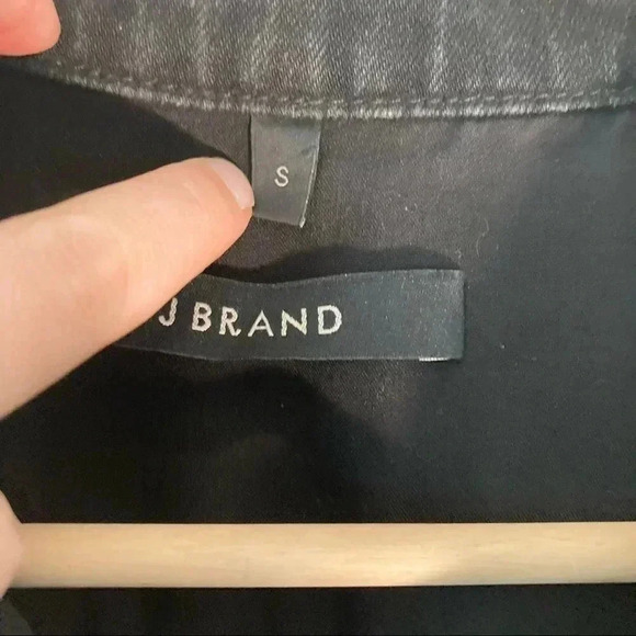 J Brand black snap buttons denim jean jacket - Picture 3 of 7